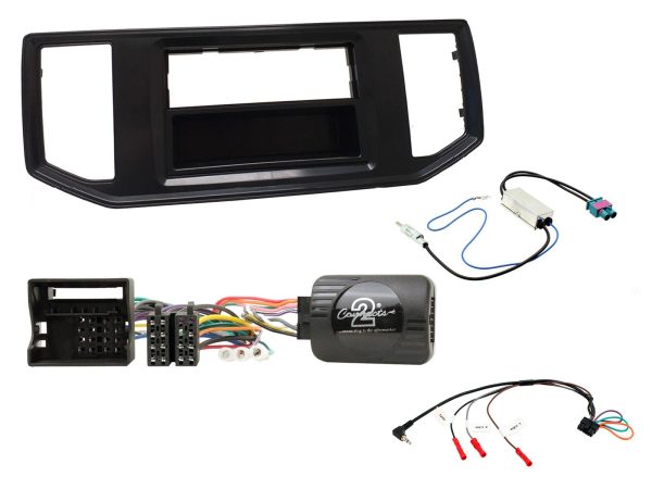 Connects2 CTKVW21 Volkswagen Crafter Single-DIN Installation Kit — Matt Black