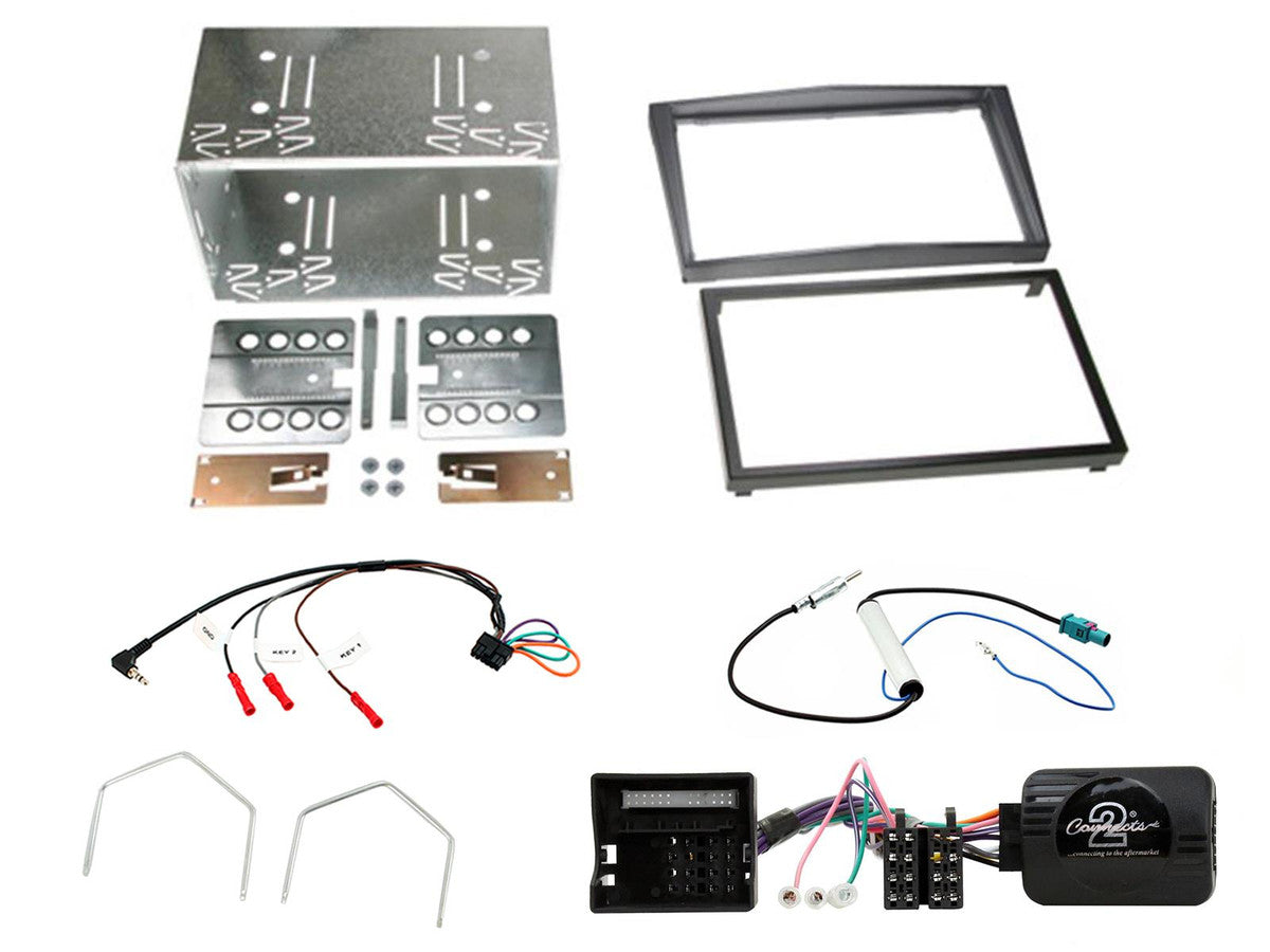 Connects2 CTKVX32 Vauxhall double-DIN fitting kit – dark silver