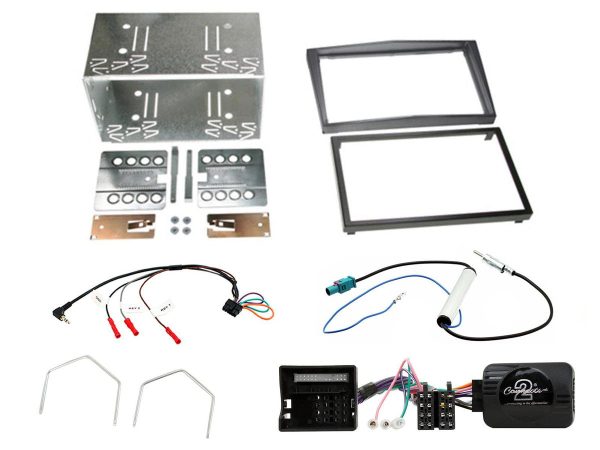 Connects2 CTKVX33 Vauxhall double-DIN fitting kit – dark silver
