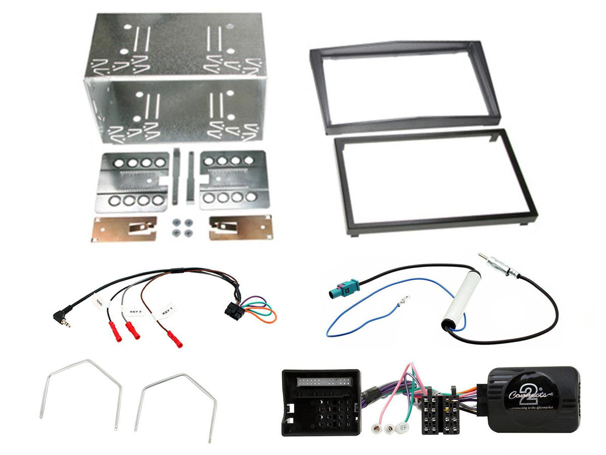 Connects2 CTKVX33 Vauxhall double-DIN fitting kit – dark silver