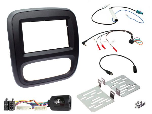 Connects2 CTKVX37 double-DIN fitting kit for Vauxhall Vivaro B – black