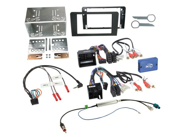 ACV 621320-14-1 Audi A3 8P black double-DIN fitting kit