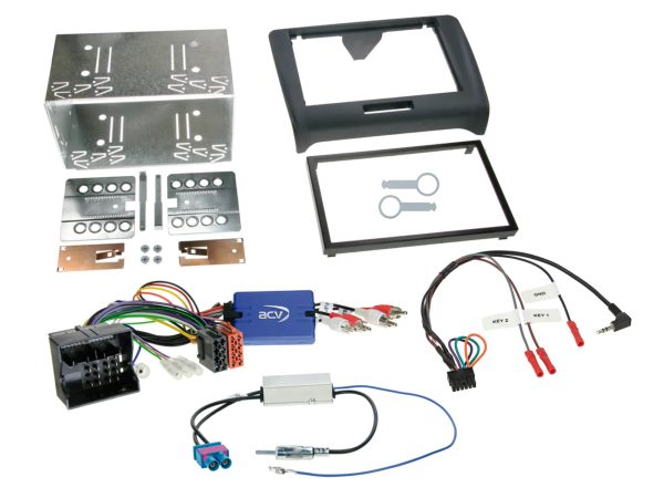 ACV 621320-19-1 Audi TT 8J black double-DIN fitting kit