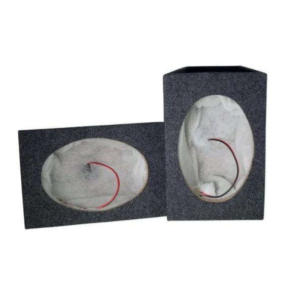 Black Empty 6x9-inch Speaker Enclosures — Pair