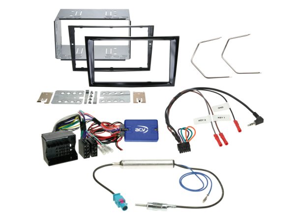 ACV 621230-24-3 Vauxhall Corsa D double-DIN fitting kit – piano black