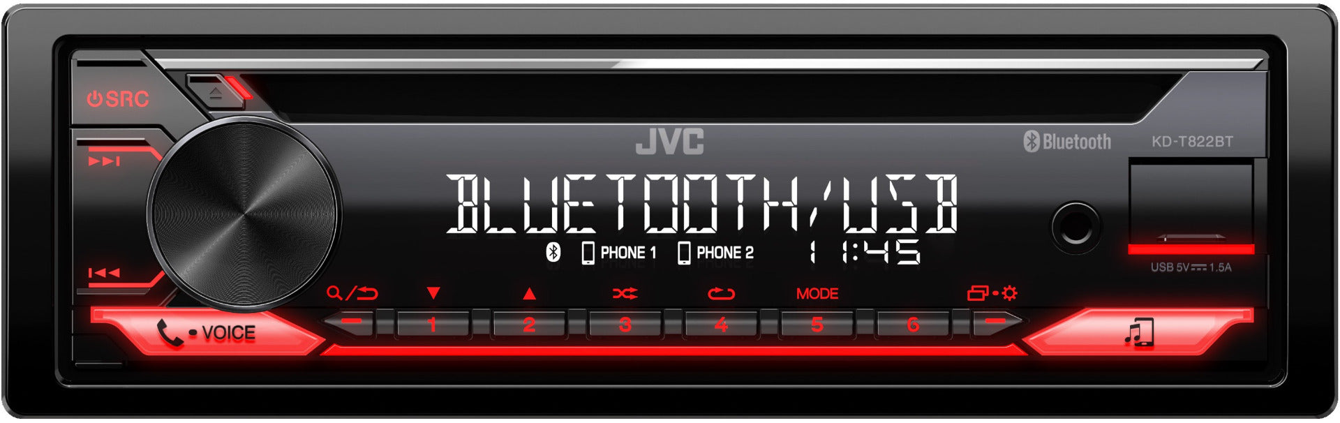 JVC KD-T822BT Car Stereo