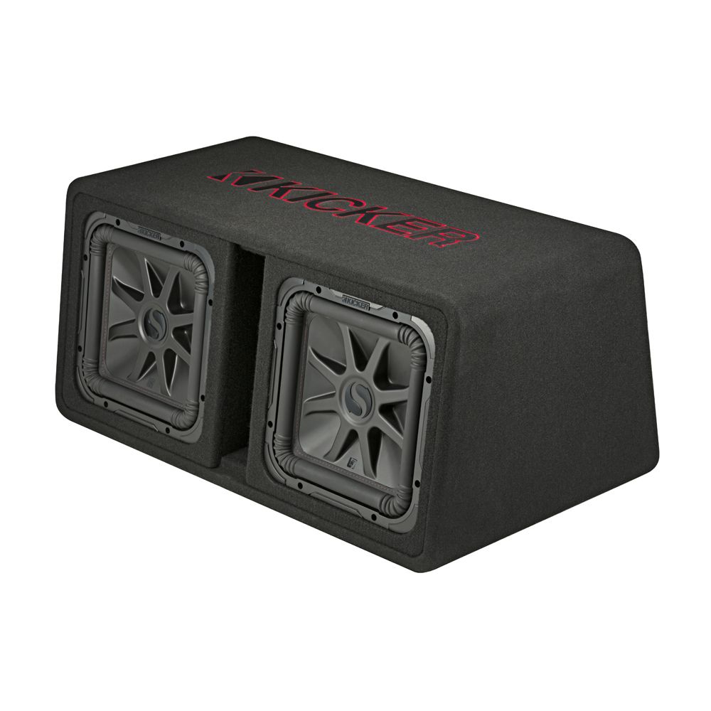 Kicker 45DL7R122 Solo-Baric L7R Dual 12-Inch 2-Ohm Loaded Subwoofer Enclosure