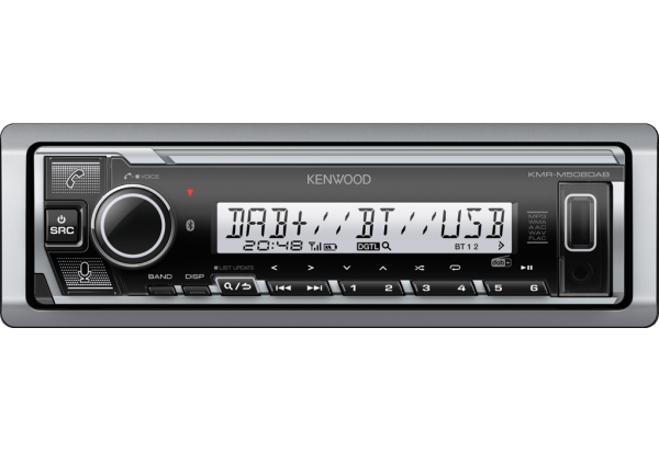 Kenwood KMR-M508DAB Marine Single-DIN DAB+ Bluetooth Receiver