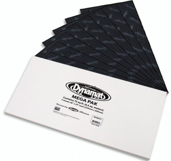 Dynamat Xtreme Mega Pak 10465 - Nine Sheets, 72 sq ft