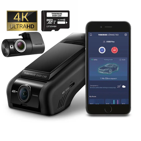 Thinkware U1000 PRO front and rear dash camera kit