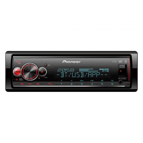 Pioneer MVH-S520DAB (MVHS520DAB) Single-DIN DAB+ Bluetooth Digital Media Stereo