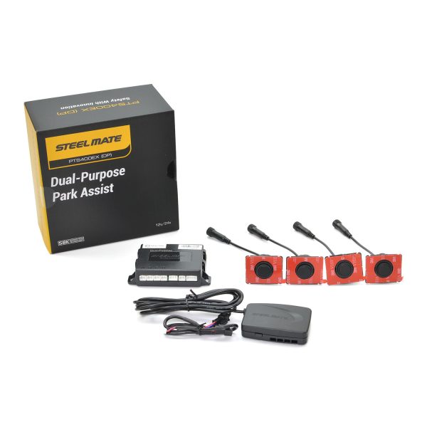 Steelmate PTS400EX (DP) OE Flush-Fit Parking Sensor Kit — Matt Black