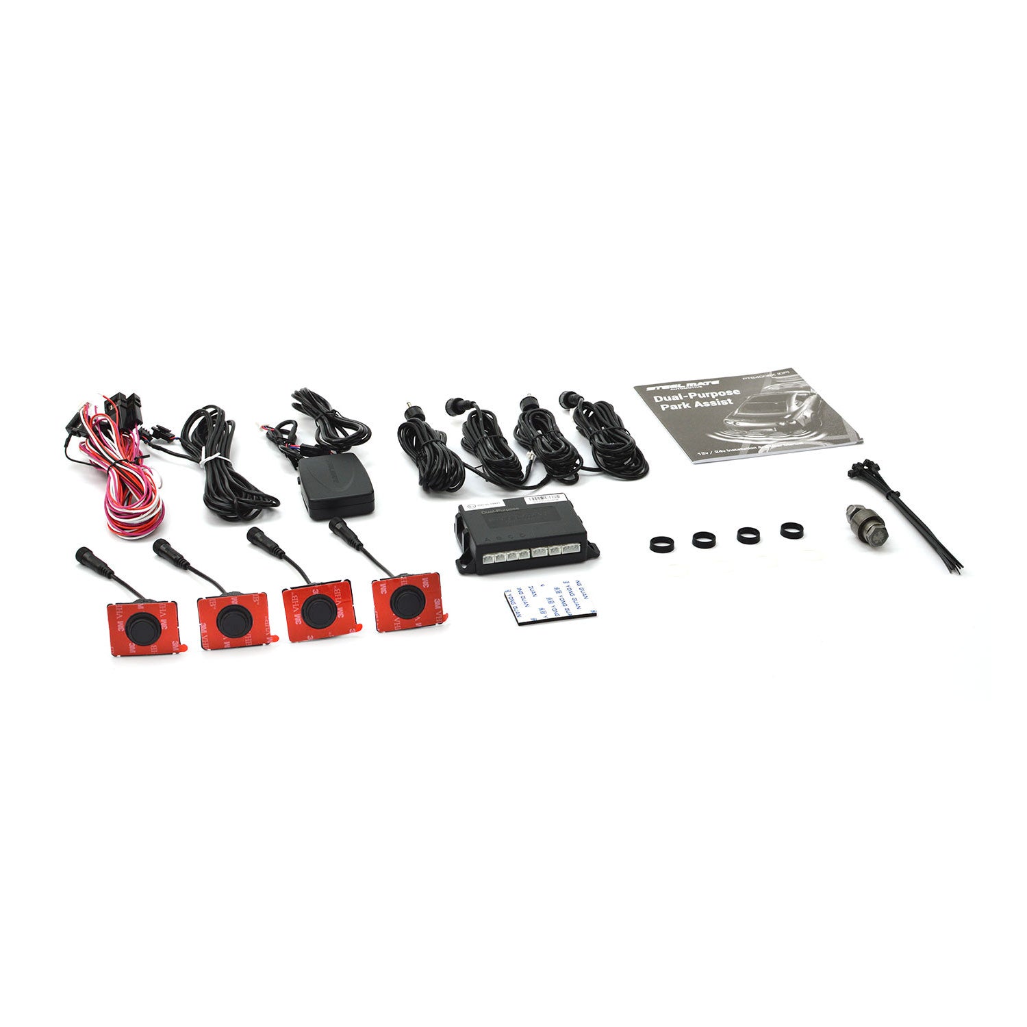 Steelmate PTS400EX (DP) OE Flush-Fit Parking Sensor Kit — Matt Black - Image 2