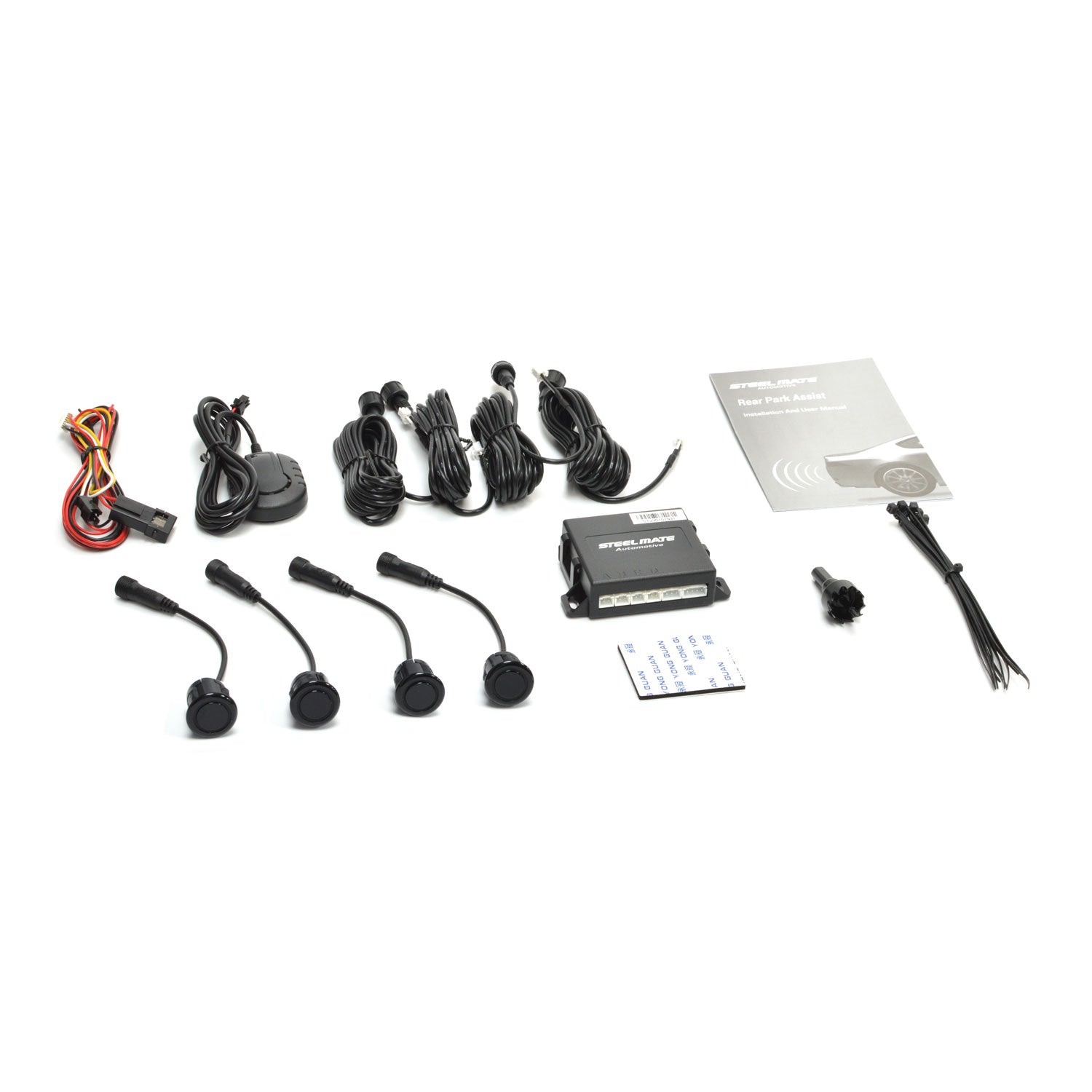 Steelmate PTSC1 Rear Parking Sensor Kit — Gloss Black - Image 2