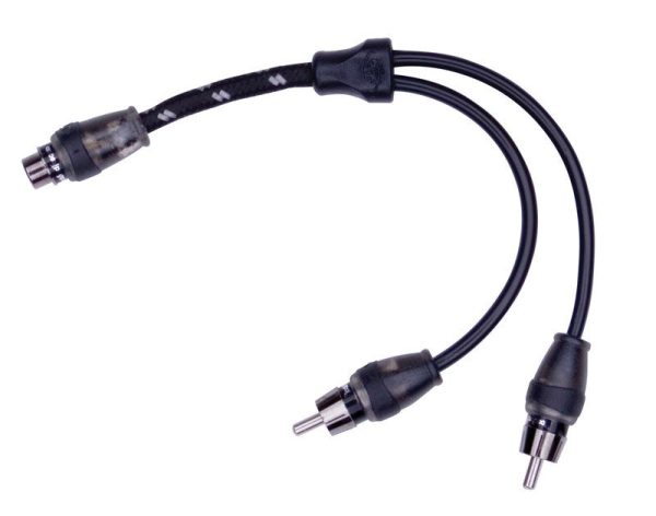 Rockford Fosgate RFITY-1F Premium RCA Y-Adapter — 1 Female / 2 Male
