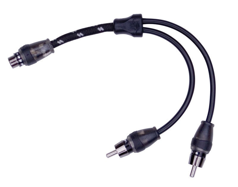 Rockford Fosgate RFITY-1F Premium RCA Y-Adapter — 1 Female / 2 Male