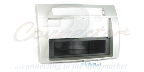 Connects2 CT24TY14 Silver Single-DIN Fascia with Pocket for Toyota Corolla Verso