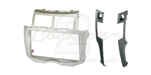 Connects2 CT24TY22 Toyota Yaris Double-DIN Fascia Kit — Silver